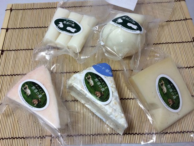 フィラータスティック（さけるチーズ）、カチョカバロ、那須ブラウン、ブリード那須、森のチーズ